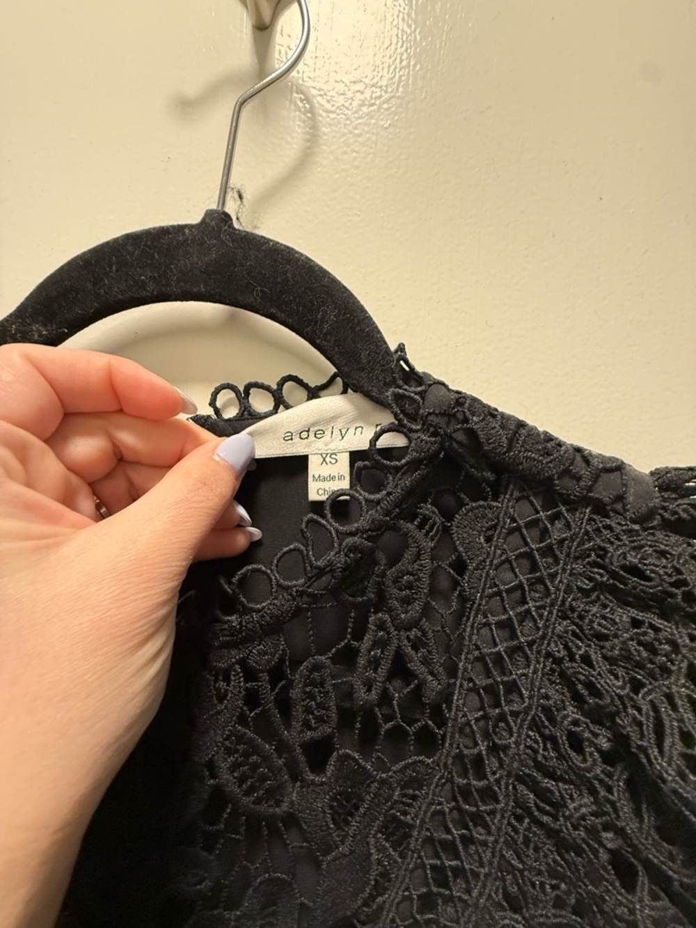Adelyn Rae Black Lace Ruffle Dress - Picture 5 of 10